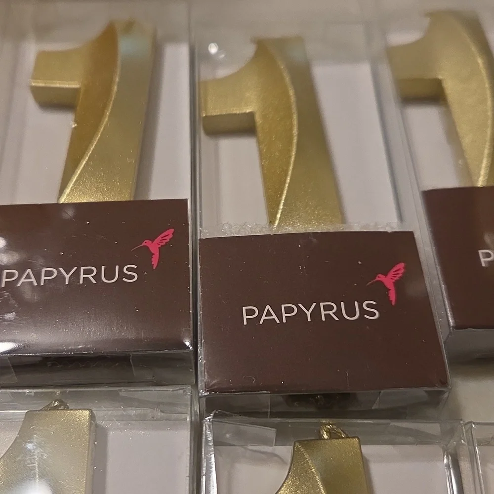 Papyrus Gold Number 1 Cake Candles